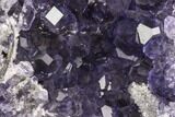 Purple Fluorite Crystals with Quartz - China #94930-1